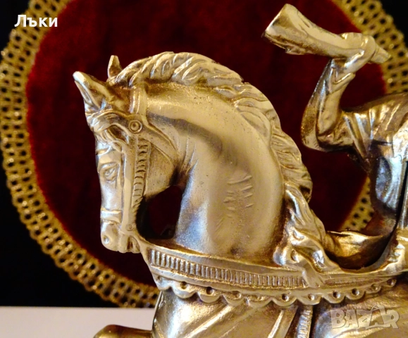 Бронзова статуетка Конник,Ездач,Ловец,1 кг. , снимка 4 - Статуетки - 51800761