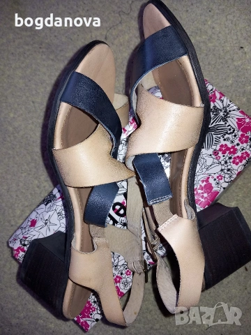 Чисто нови необувани сандали на ток от естествена кожа, снимка 7 - Сандали - 53992442