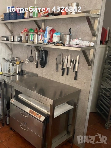 Професионален рафт от неръждаема стомана, снимка 3 - Обзавеждане на кухня - 53834306