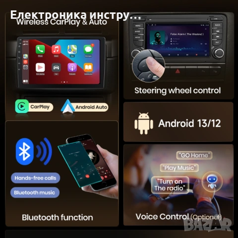 7″ Android мултимедия за Fiat Grande Punto / Linea (2007–2012) | CarPlay | GPS | Plug & Play, снимка 4 - Аксесоари и консумативи - 53943053