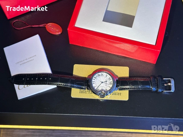 Нов Часовник Cartier Ballon Bleu 40MM  с пълен комплект опаковка, снимка 4 - Мъжки - 54279572