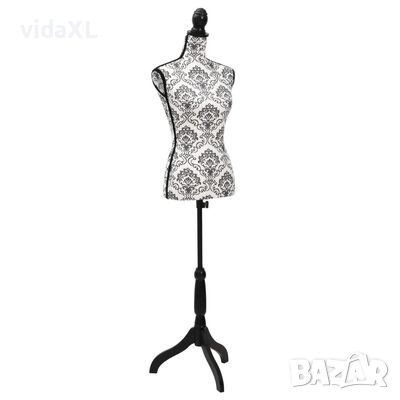 vidaXL Дамски манекен бюст, черно-бял(SKU:30021, снимка 1 - Други стоки за дома - 45187075