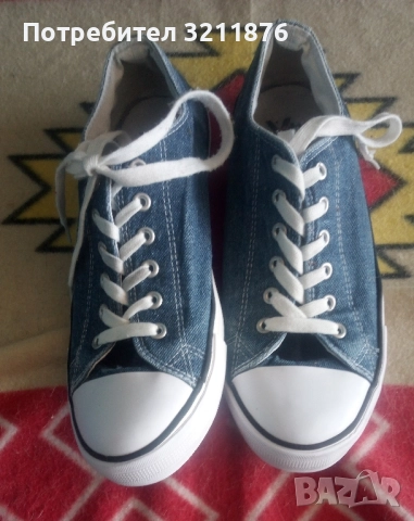 👟 Дамски дънкови кецове – номер 40, състояние - запазени, снимка 2 - Кецове - 51439460