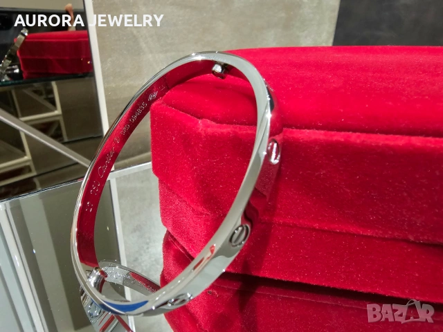 CARTIER Love White Gold Гривна с Отверка, снимка 3 - Гривни - 53148901