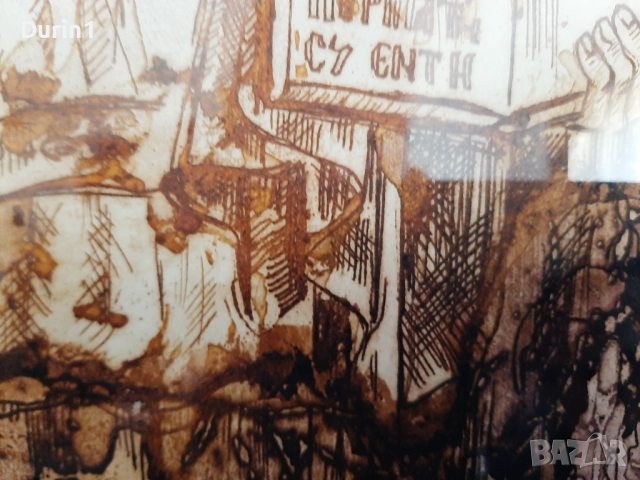 Оригинална графика Иван Бъчваров „Iѕsus“ – офорт (Radierung) – лимитиран тираж 8/10, снимка 4 - Картини - 52110013