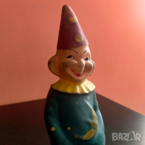 Винтидж гумена играчка Clown Czechoslovakia Rare, снимка 12 - Колекции - 45375405