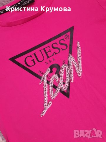 Оригинална дамска тениска Guess, размер S, снимка 1 - Тениски - 46399673