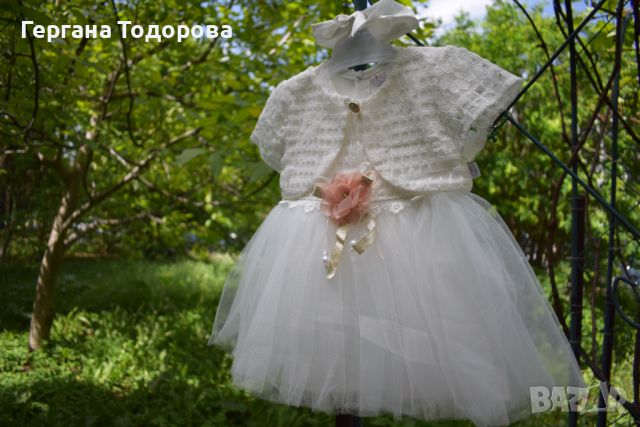 Рокля за момиче/кръщене/рожден ден, снимка 2 - Бебешки рокли - 45714956