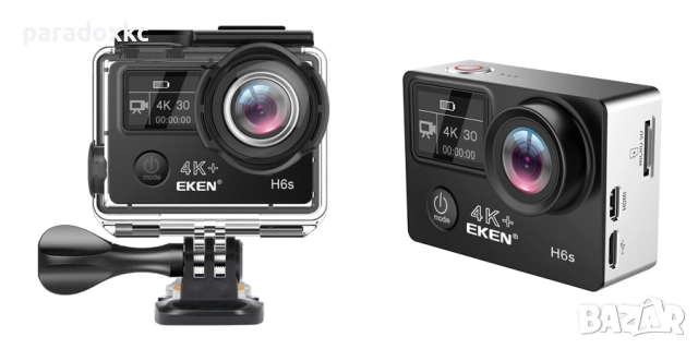 EKEN H6S 4K екшън камера – водоустойчива + пълен комплект аксесоари, снимка 2 - Камери - 52368760