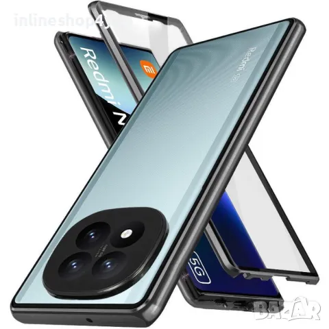 Двоен Магнитен Кейс за Xiaomi Redmi Note 14 Pro+ Plus 5G със защита на камерите, снимка 2 - Калъфи, кейсове - 49233325