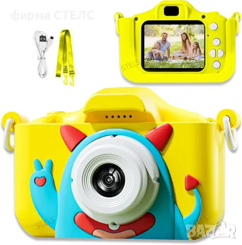  Детски фотоапарат STELS Z200, Селфи камера, Full HD видео, Игри, снимка 4 - Образователни игри - 49827080