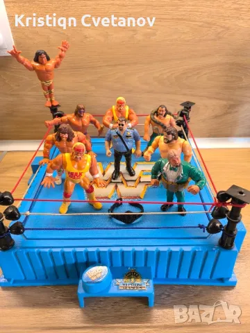 WWF orignal Wrestlemania I ring and action fig, снимка 1 - Колекции - 48355243