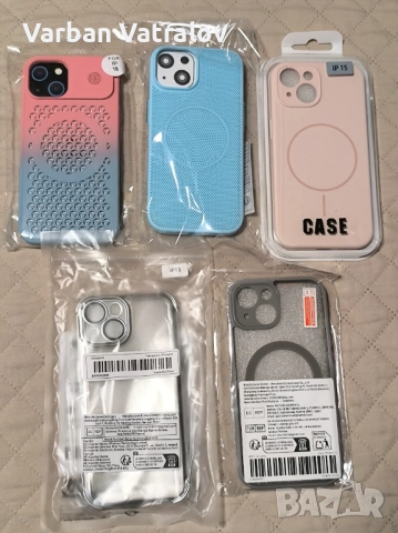 iPhone 15 cases, пет(5) броя протектри