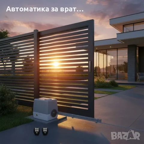 Пълен Комплект автоматика за плъзгащи врати до 600кг с 2 дистанционни, лампа, фотоклетки и 4м. рейки, снимка 5 - Други - 54083700