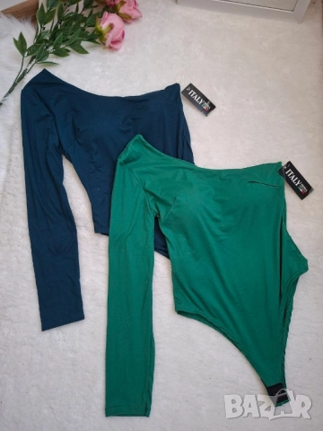 Италианско боди с чашка с един ръкав 