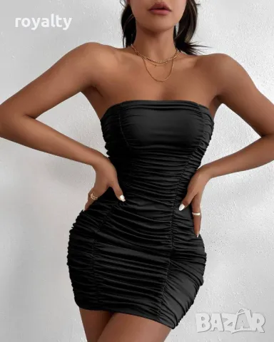 Стилна черна дамска рокля , снимка 3 - Рокли - 50414444