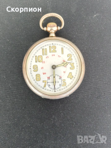 Джобен СРЕБЪРЕН часовник - JUNGHANS - ГЕРМАНИЯ - 15 РУБИНА, снимка 17 - Джобни - 50994374