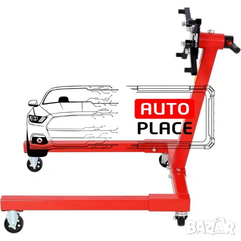 Въртяща стойка за двигател с 4 броя колела 570 кг - STAHLMAYER, снимка 3 - Други инструменти - 54040077
