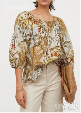 Дизайнерски Панталон KAFFE и бохо риза H&M, снимка 11 - Панталони - 54262666