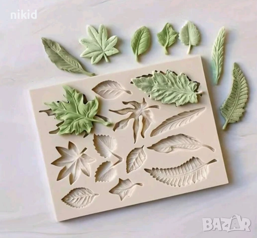 Много видове листа листо листенца силиконов молд форма фондан шоколад декор