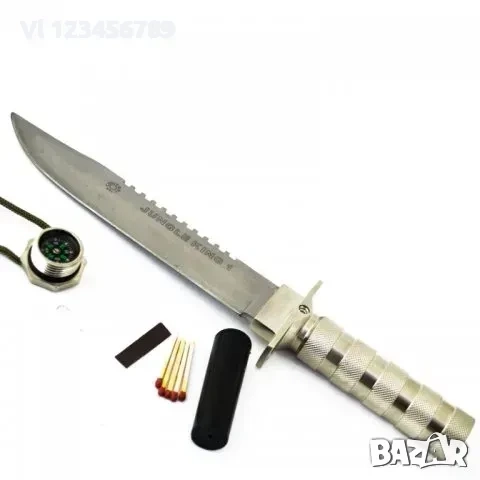 Ловен нож JUNGLE KING А-19 Черен/Бял-220х355, снимка 6 - Ножове - 52283322