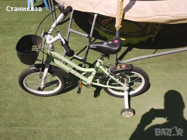 Детски велосипед Makani 16” кошничка и помощни колелета, снимка 6 - Велосипеди - 52773891