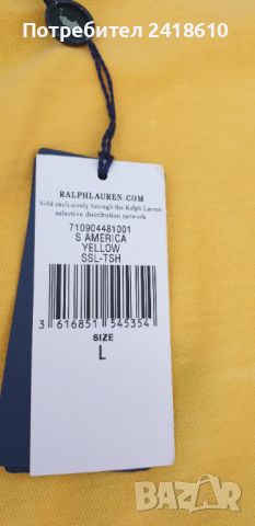POLO Ralph Lauren Cotton Classic Fit Mens Size L ОРИГИНАЛ! НОВО! Мъжка Тениска!, снимка 16 - Тениски - 46375098