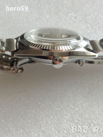 Ръчен швейцарски механичен часовник,-тип Ролекс,1970-80г.неизползван, снимка 11 - Мъжки - 46449837