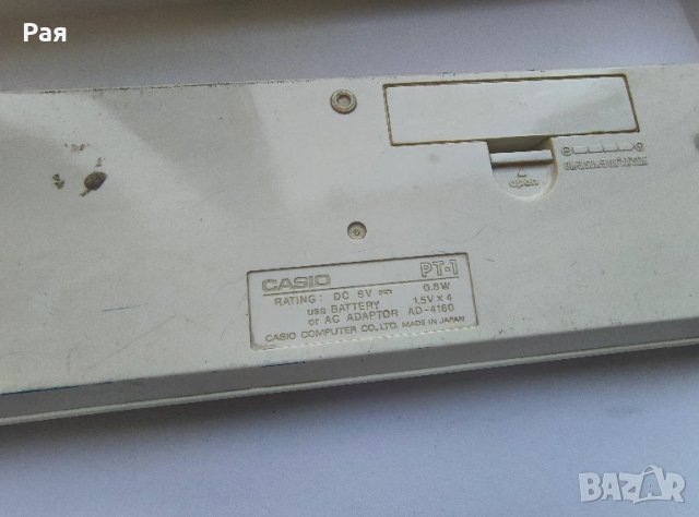 Vintage Casio PT-1 Електронна клавиатура и мини синтезатор Бял 29-клавиш Funciona , снимка 5 - Синтезатори - 50711642
