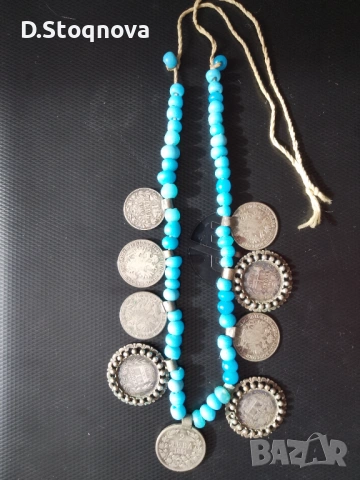 Автентичен сребърен Пендар(накит) с 9 Исторически монети/Царство България и Австро-Унгария/!