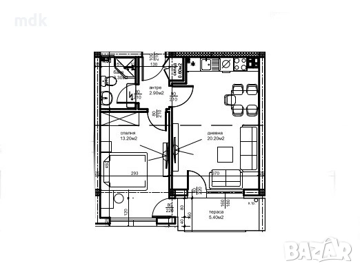 Без комисионна: 2-стаен на лизинг Беломорски, снимка 3 - Апартаменти - 53946584