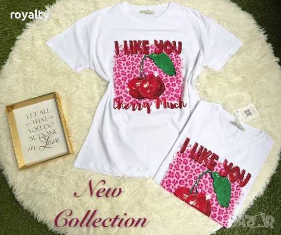Памучни дамски тениски Различни дизайни 