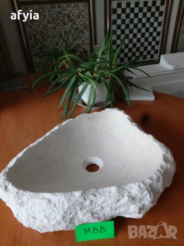 Мраморна мивка с неправилна форма, снимка 3 - Мивки - 53130492