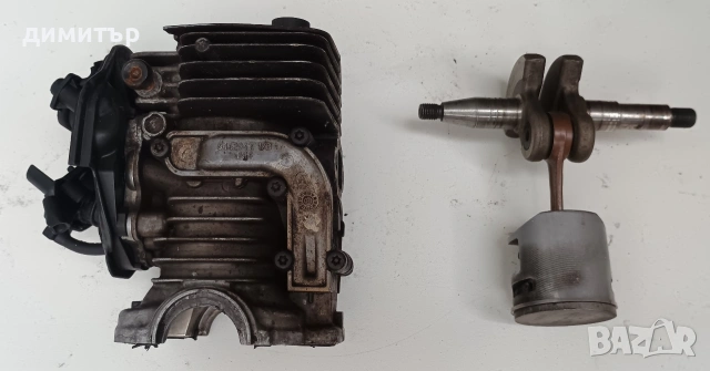 Здрав Цилиндър,бутало и колянов вал за Хускварна/Husqvarna 445/450, снимка 3 - Градински инструменти - 53958933