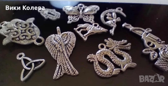 Комплект метални висулки за бижута / хоби / декорации, снимка 1