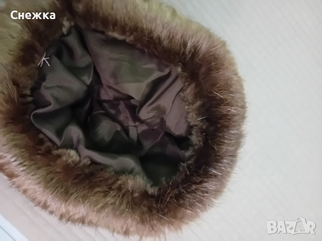 кожена зимна шапка дамска, снимка 2 - Шапки - 53503025