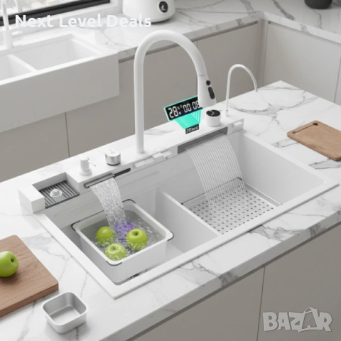 ✨ Умна кухненска мивка с изтеглящ се кран – лукс и функционалност в едно!