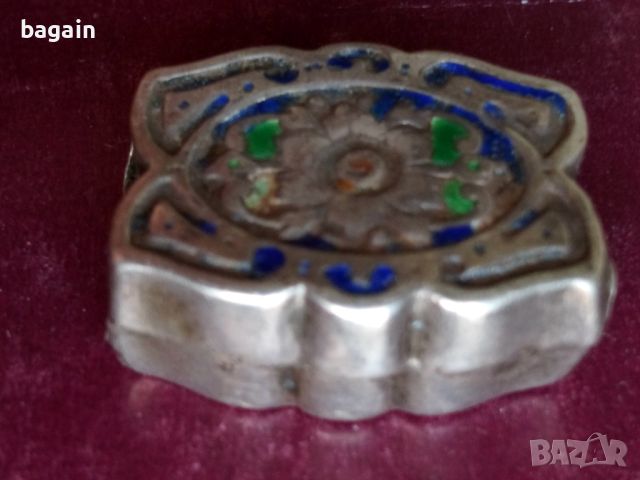 Сребро, емайл., снимка 2 - Антикварни и старинни предмети - 45293823