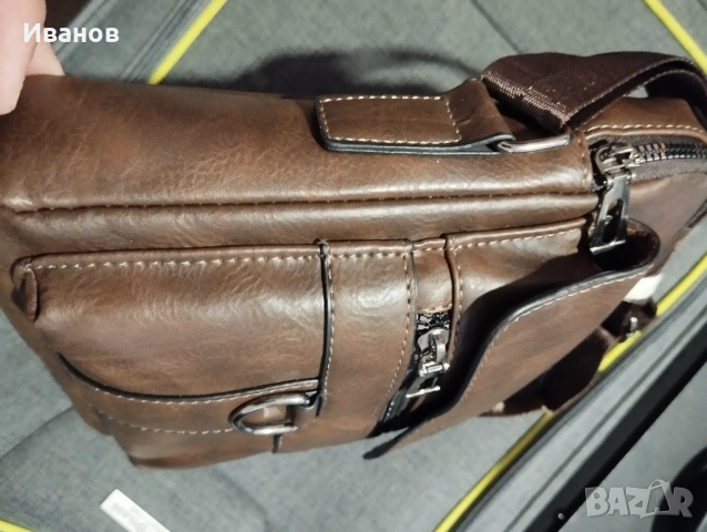 Мъжка чанта, кафява, цена 7 евро, снимка 2 - Чанти - 54039696