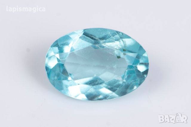 Син апатит 0.76ct овална шлифовка #6, снимка 1 - Други - 46246738