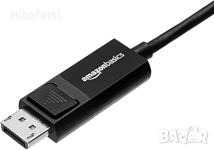 Кабел Amazon Basics USB-C към двупосочен DisplayPort, 3 фута, черен, снимка 5 - Други - 54157475