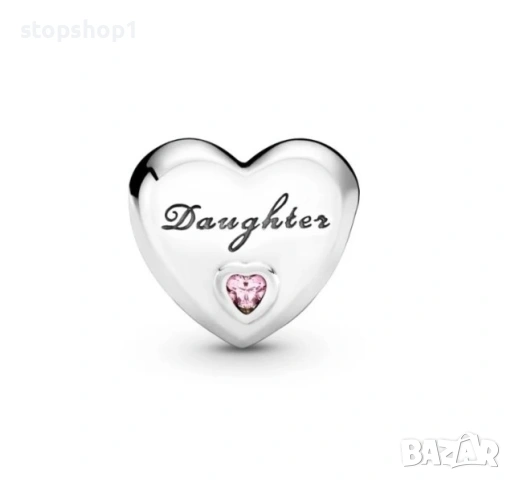 Pandora висулка сърце на дърщерята daughter pandora heart charm, снимка 3 - Колиета, медальони, синджири - 53609141