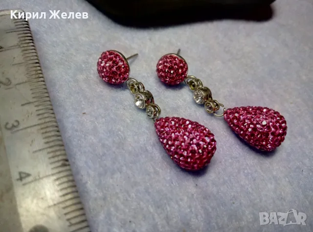 ЕЛЕГАНТНИ СКЪПОЦЕННИ СРЕБЪРНИ ОБЕЦИ РОДИРАНО СРЕБРО 925 с ЦВЕТНИ КАМЪНИ / ЦИРКОНИ 49282, снимка 9 - Обеци - 49876618