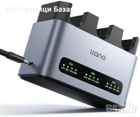 Ново 30W llano Бързо Тройно Зарядно за Canon LP-E6NH/LP-E6P Батерии, снимка 1