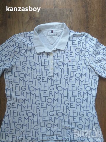 Tommy Hilfiger Polohemd Essential Print - страхотна дамска тениска ХЛ КАТО НОВА, снимка 6 - Тениски - 46717469