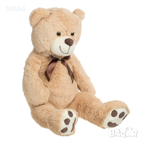 Плюшена гигантска мечка кафява с панделка 100 см_1232227, снимка 2 - Плюшени играчки - 53382945