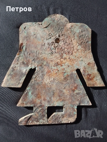 скулптура пано бронз 29/27 см, снимка 4 - Пана - 52942450