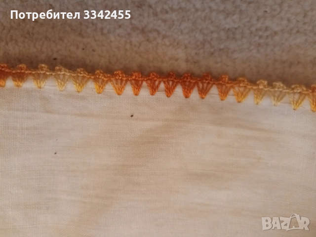 Нова,голяма покривка, шита с дребен бод, снимка 5 - Други - 52874327
