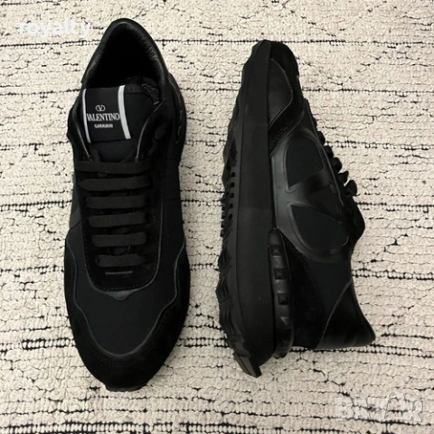 Valentino Черни Мъжки Маратонки 40-44 Номер , снимка 2 - Маратонки - 53115569