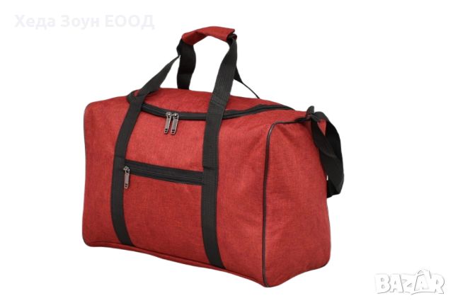 Пътна чанта за Ръчен багаж 40 х 28 х 20 см – Тъмно Синя/ Черна / Червена, снимка 2 - Куфари - 40852687